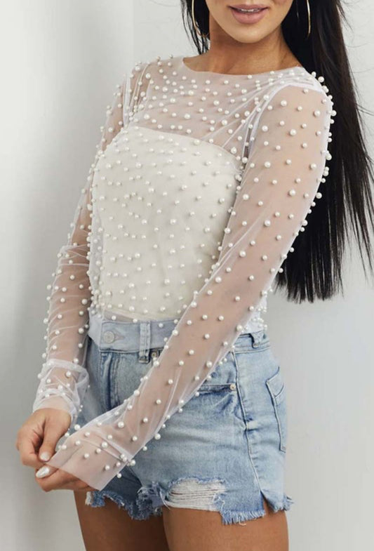 Pearl Layering Top (white)