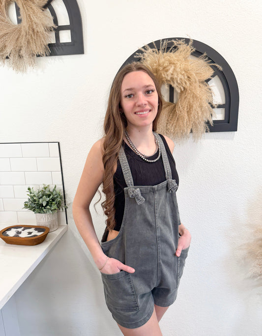 Jackie Romper (charcoal)