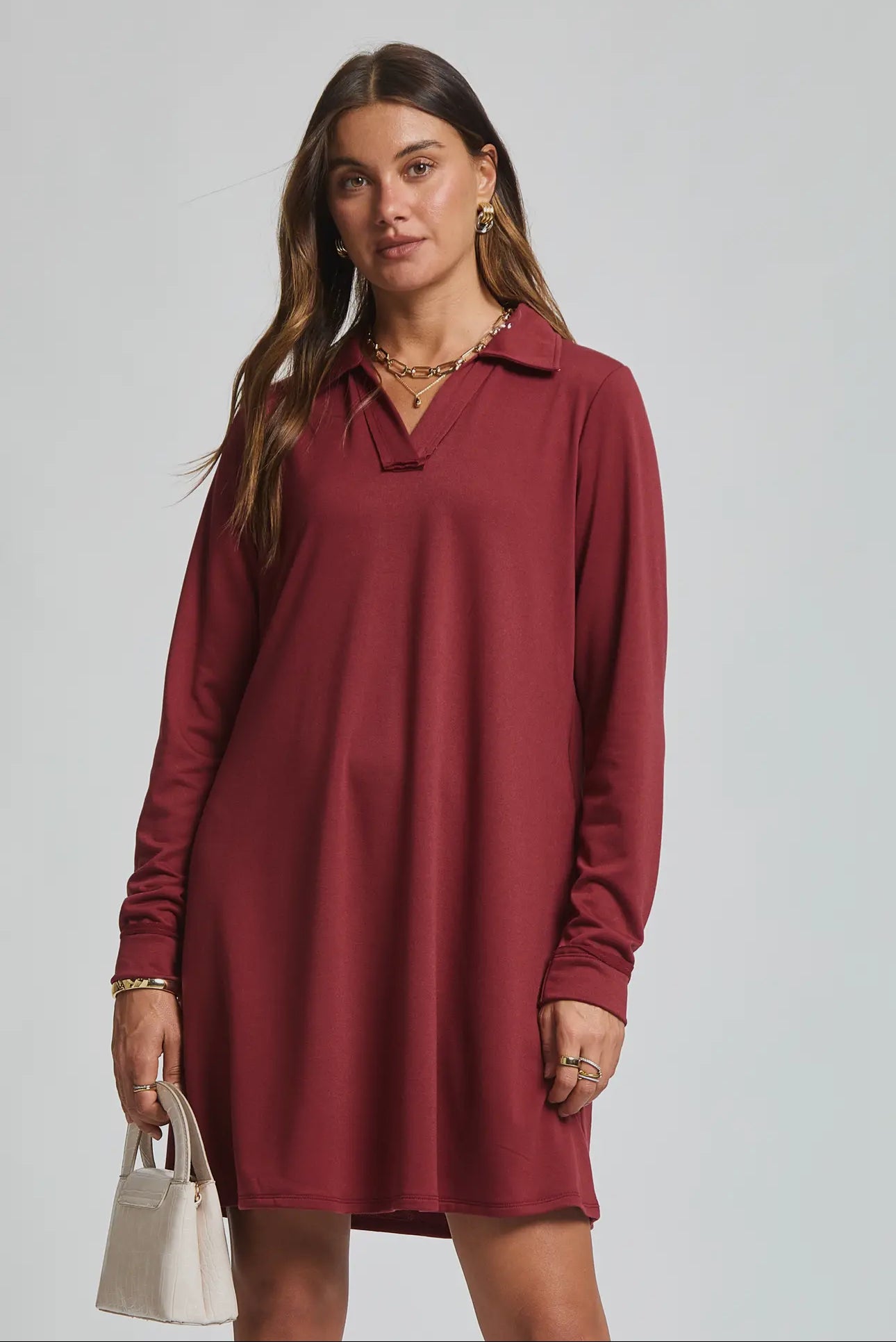 Hadley Sweater Dress (cabernet)