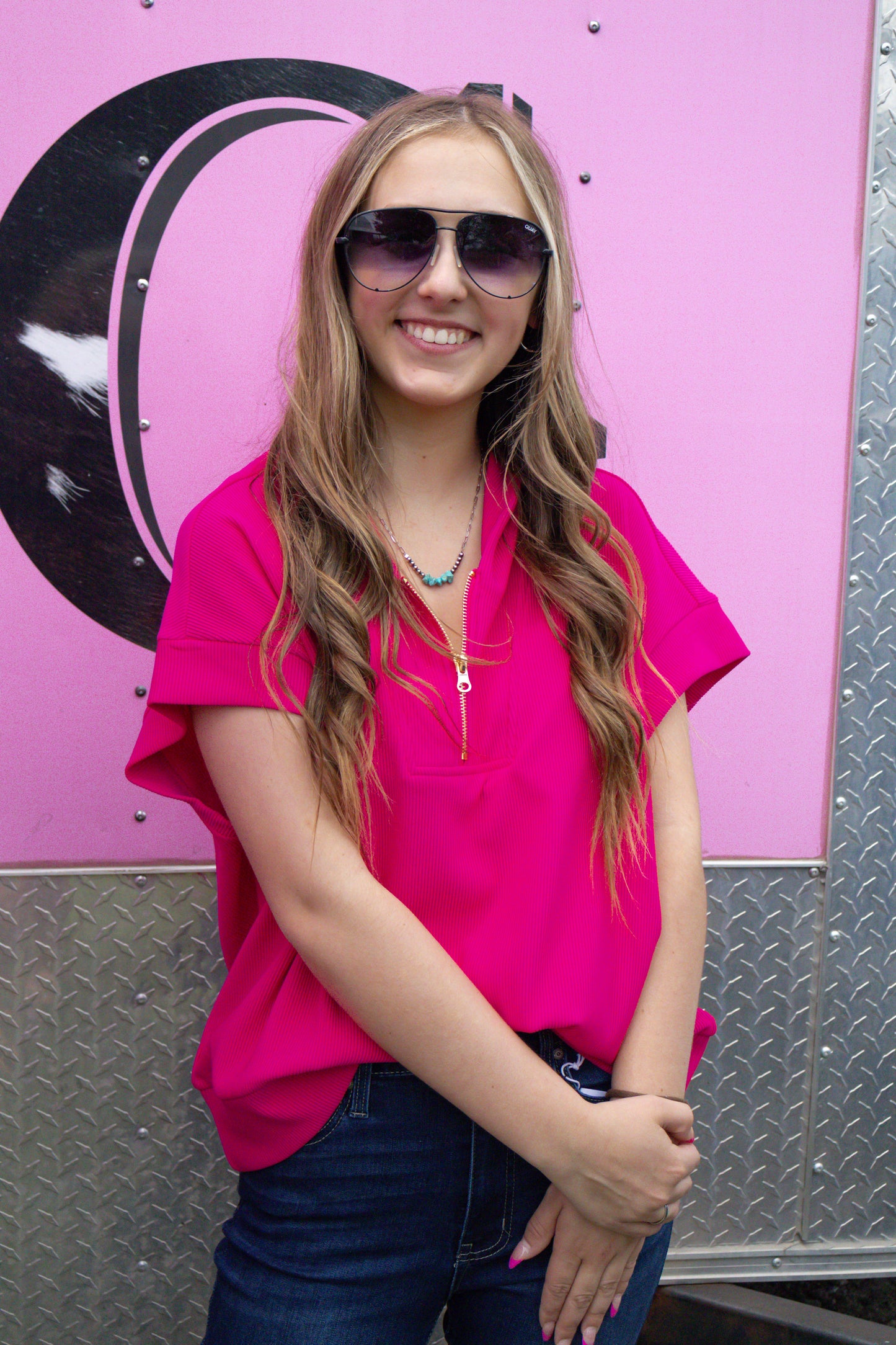 Bria Top (fuchsia)