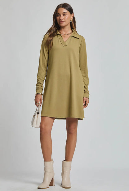 Hadley Sweater Dress (Olive)